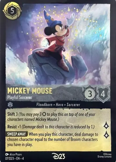 Mickey Mouse – Playful Sorcerer – Disney Lorcana 卡牌圖片