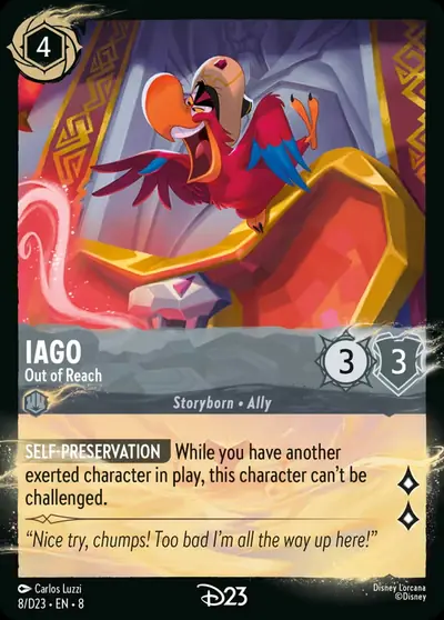 Iago – Out of Reach – Disney Lorcana 卡牌圖片