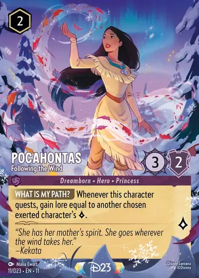 Pocahontas – Following the Wind – Disney Lorcana 卡牌圖片