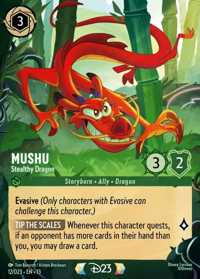 Mushu – Stealthy Dragon – Disney Lorcana 卡牌圖片
