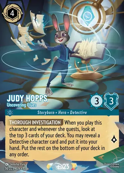 Judy Hopps – Uncovering Clues – Disney Lorcana 卡牌圖片