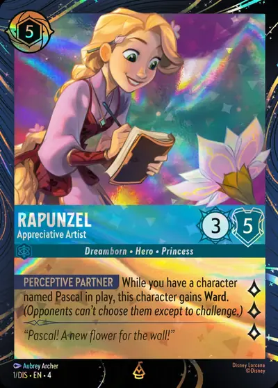 Rapunzel – Appreciative Artist – Disney Lorcana 卡牌圖片
