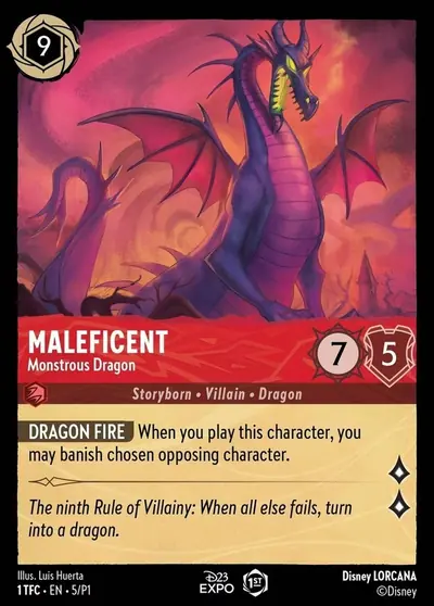 Maleficent – Monstrous Dragon – Disney Lorcana 卡牌圖片