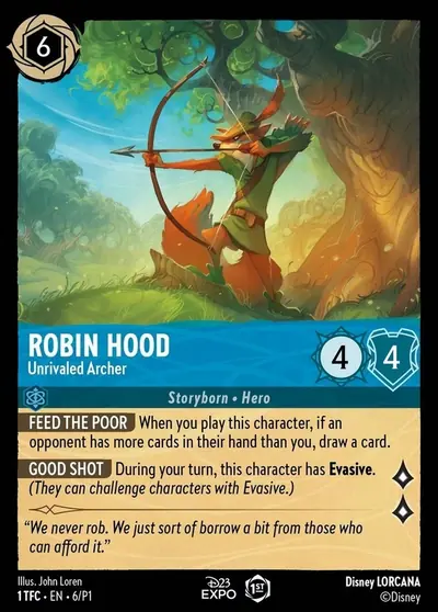 Robin Hood – Unrivaled Archer – Disney Lorcana 卡牌圖片