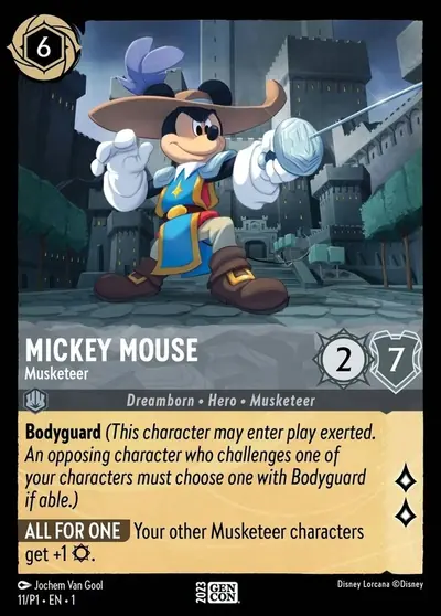 Mickey Mouse – Musketeer – Disney Lorcana 卡牌圖片