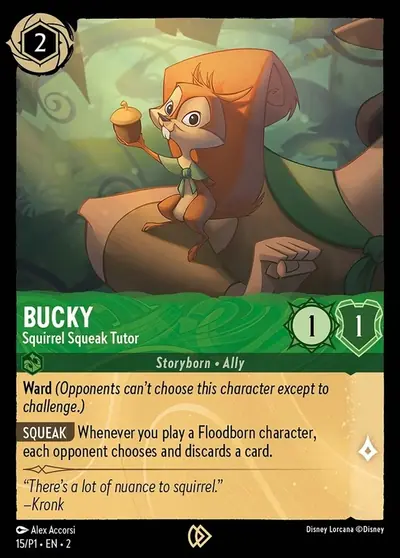 Bucky – Squirrel Squeak Tutor – Disney Lorcana 卡牌圖片