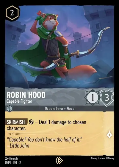 Robin Hood – Capable Fighter – Disney Lorcana 卡牌圖片