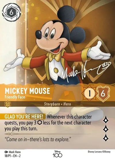 Mickey Mouse – Friendly Face – Disney Lorcana 卡牌圖片