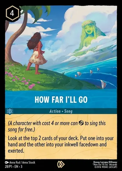 How Far I'll Go – Disney Lorcana 卡牌圖片
