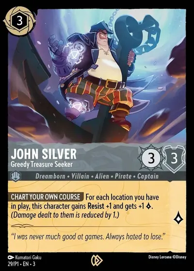 John Silver – Greedy Treasure Seeker – Disney Lorcana 卡牌圖片