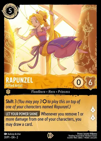 Rapunzel – Gifted Artist – Disney Lorcana 卡牌圖片