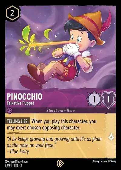 Pinocchio – Talkative Puppet – Disney Lorcana 卡牌圖片