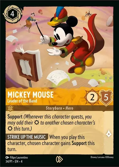 Mickey Mouse – Leader of the Band – Disney Lorcana 卡牌圖片