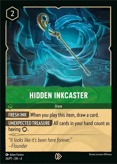 Hidden Inkcaster – Disney Lorcana 卡牌圖片