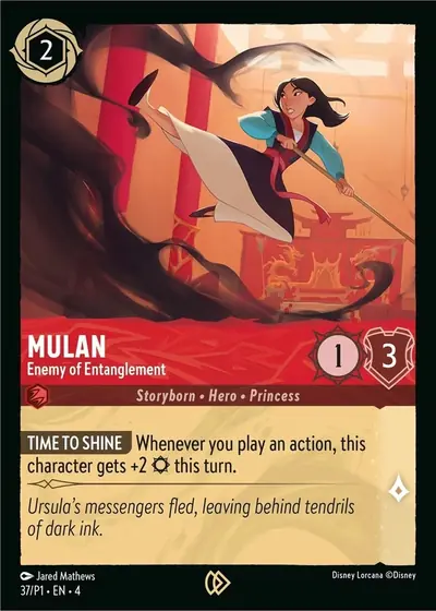 Mulan – Enemy of Entanglement – Disney Lorcana 卡牌圖片