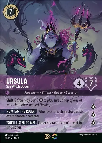 Ursula – Sea Witch Queen – Disney Lorcana 卡牌圖片