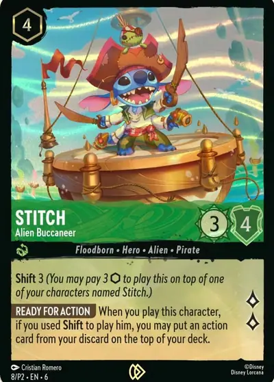 Stitch – Alien Buccaneer – Disney Lorcana 卡牌圖片