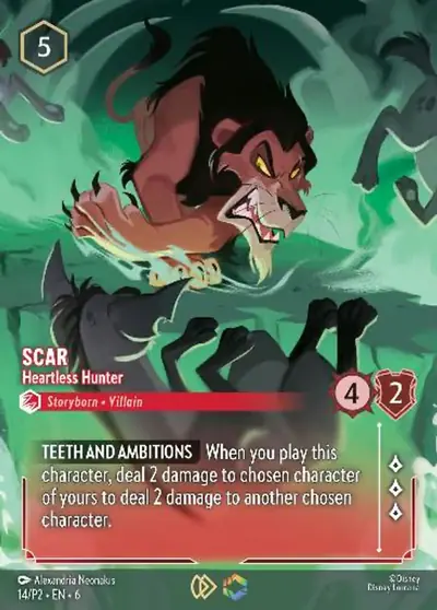 Scar – Heartless Hunter – Disney Lorcana 卡牌圖片
