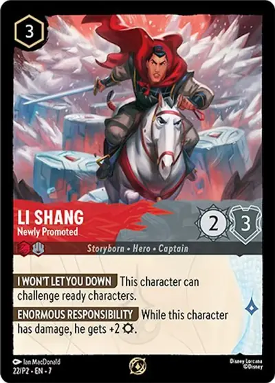 Li Shang – Newly Promoted – Disney Lorcana 卡牌圖片