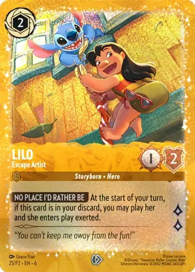 Lilo – Escape Artist – Disney Lorcana 卡牌圖片