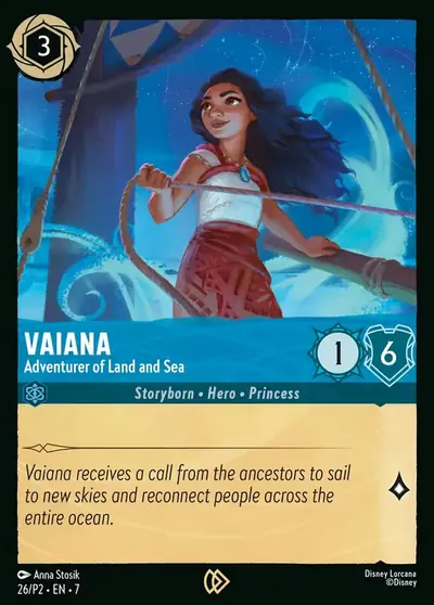 Moana – Adventurer of Land and Sea – Disney Lorcana 卡牌圖片
