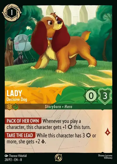 Lady – Decisive Dog – Disney Lorcana 卡牌圖片