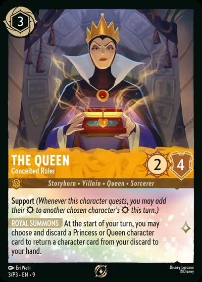 The Queen – Conceited Ruler – Disney Lorcana 卡牌圖片