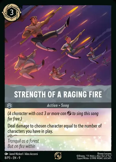Strength of a Raging Fire – Disney Lorcana 卡牌圖片