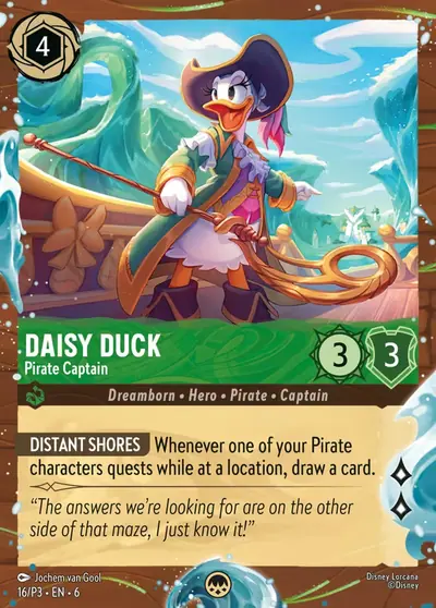 Daisy Duck – Pirate Captain – Disney Lorcana 卡牌圖片