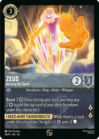 Zeus – Missing His Spark – Disney Lorcana 卡牌圖片