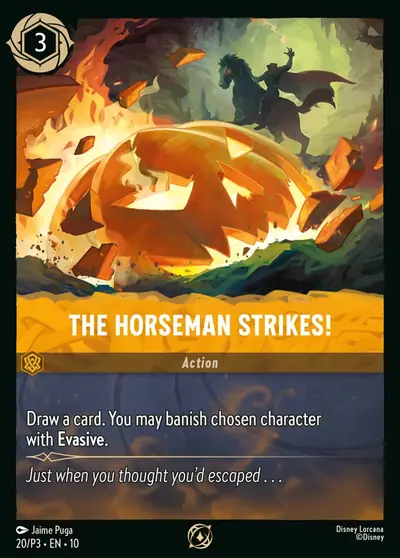 The Horseman Strikes! – Disney Lorcana 卡牌圖片