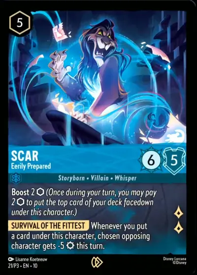 Scar – Eerily Prepared – Disney Lorcana 卡牌圖片