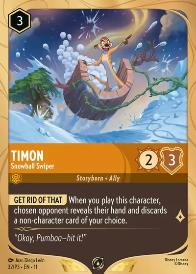 Timon – Snowball Swiper – Disney Lorcana 卡牌圖片
