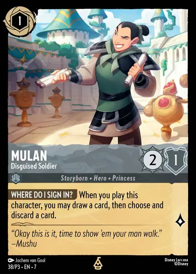 Mulan – Disguised Soldier – Disney Lorcana 卡牌圖片