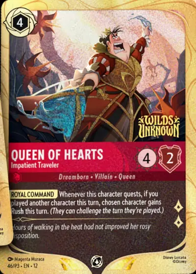 Queen of Hearts – Impatient Traveler – Disney Lorcana 卡牌圖片