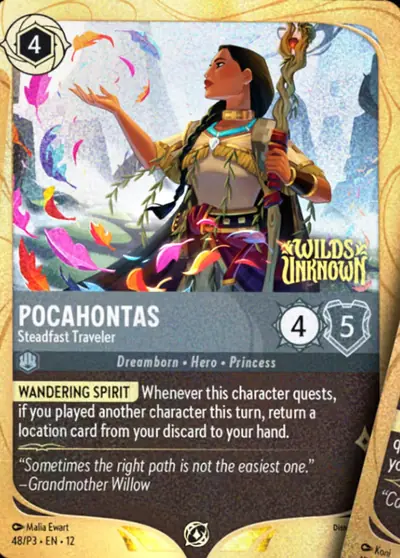 Pocahontas – Steadfast Traveler – Disney Lorcana 卡牌圖片