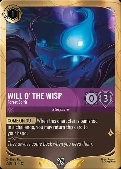 Will o' the Wisp – Forest Spirit – Disney Lorcana 卡牌圖片