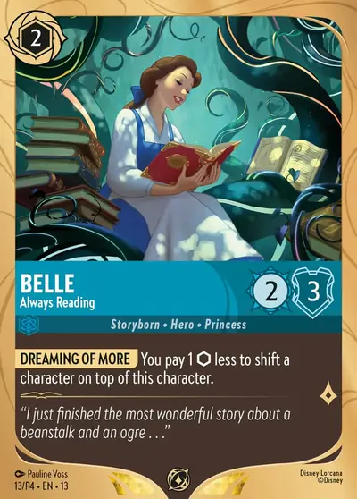 Belle – Always Reading – Disney Lorcana 卡牌圖片