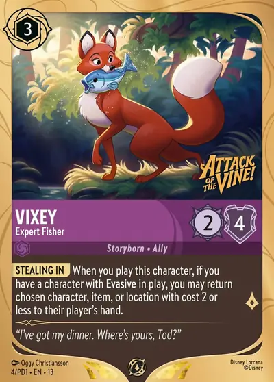 Vixey – Expert Fisher – Disney Lorcana 卡牌圖片