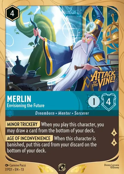 Merlin – Envisioning the Future – Disney Lorcana 卡牌圖片