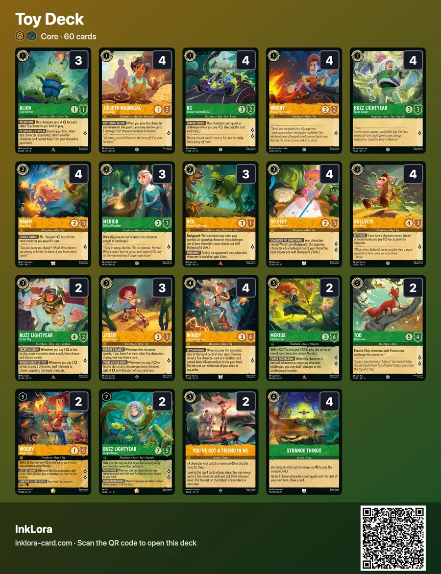 Sample deck image: scan the QR code at the bottom right to open the deck.