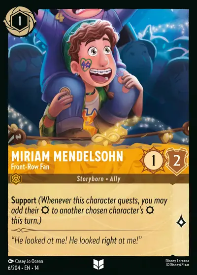 Miriam Mendelsohn – Front-Row Fan – Disney Lorcana 卡牌圖片