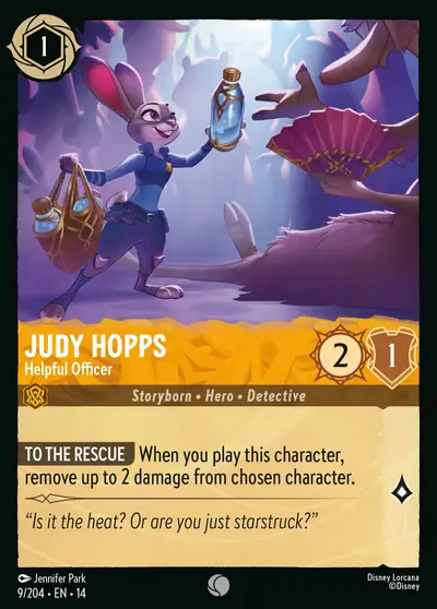 Judy Hopps – Helpful Officer – Disney Lorcana 卡牌圖片