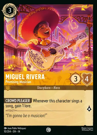 Miguel Rivera – Promising Musician – Disney Lorcana 卡牌圖片