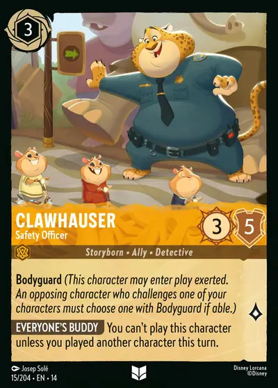 Clawhauser – Safety Officer – Disney Lorcana 卡牌圖片