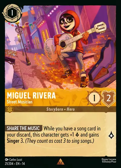Miguel Rivera – Street Musician – Disney Lorcana 卡牌圖片
