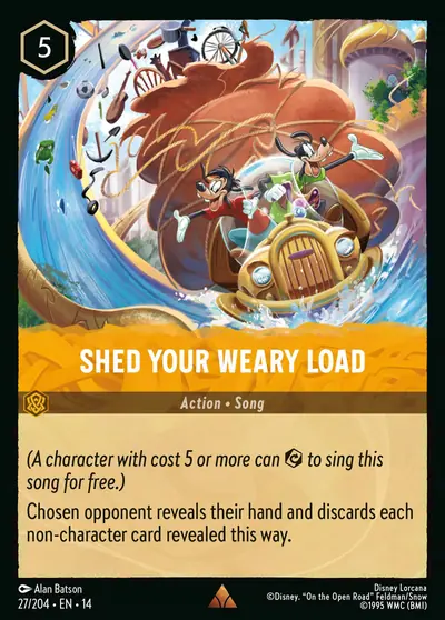 Shed Your Weary Load – Disney Lorcana 卡牌圖片
