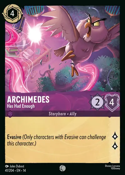 Archimedes – Has Had Enough – Disney Lorcana 卡牌圖片