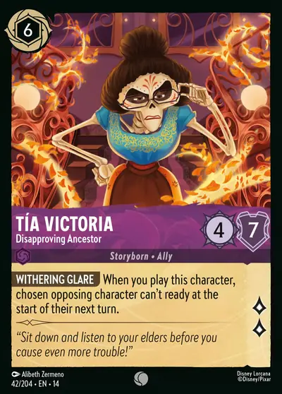 Tía Victoria – Disapproving Ancestor – Disney Lorcana 卡牌圖片