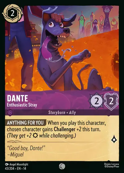 Dante – Enthusiastic Stray – Disney Lorcana 卡牌圖片